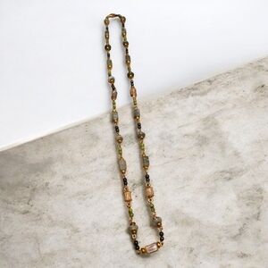 Multicolor & Goldtone Bead Necklace